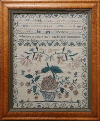 Lot 91 - A Regency Alphabet Sampler, worked by Mary...