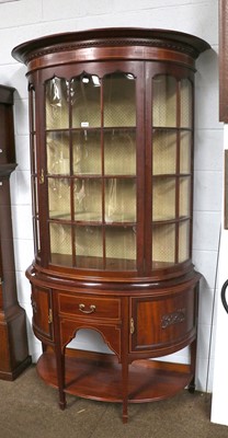 Lot 1444 - A Edwardian Inlaid Mahogany Demi Lune Display...