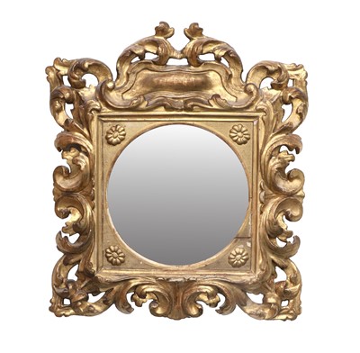 Lot 255 - A Carved Giltwood Mirror, 19th century, the...