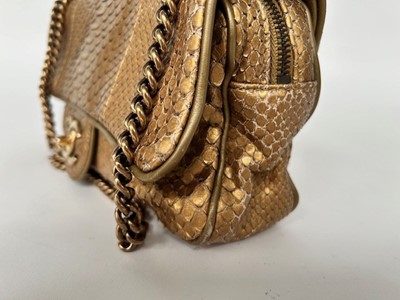 Lot 1088 - Circa 2012 Chanel Dark Gold Python Leather...