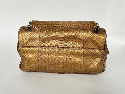 Lot 1088 - Circa 2012 Chanel Dark Gold Python Leather...