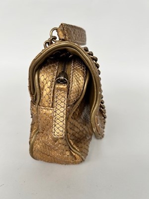 Lot 1088 - Circa 2012 Chanel Dark Gold Python Leather...