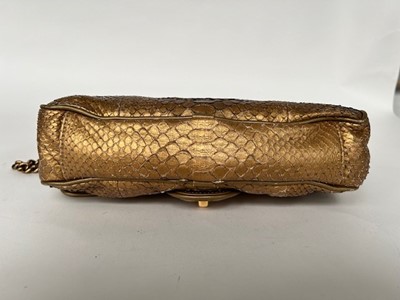 Lot 1088 - Circa 2012 Chanel Dark Gold Python Leather...