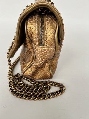 Lot 1088 - Circa 2012 Chanel Dark Gold Python Leather...