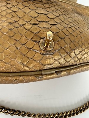 Lot 1088 - Circa 2012 Chanel Dark Gold Python Leather...