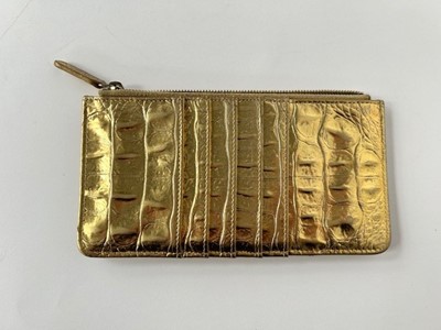 Lot 1041 - Circa 2019 Chanel Gold Crocodile Phone Pouch,...