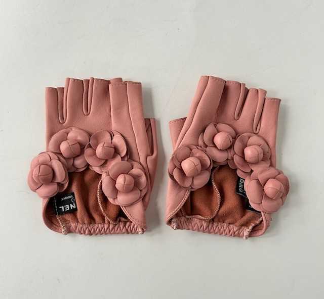 Lot 1045 - Pair of Chanel Pale Pink Soft Leather...