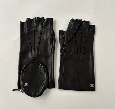 Lot 1048 - Pair of Chanel Black Soft Leather Fingerless...