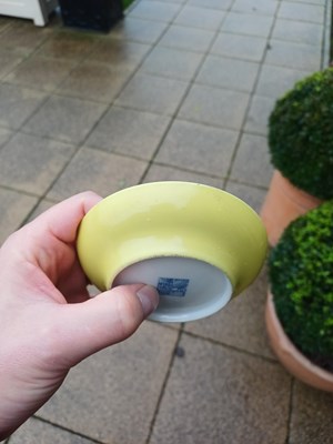 Lot 65 - A Pair of Chinese Porcelain Yellow-Ground...