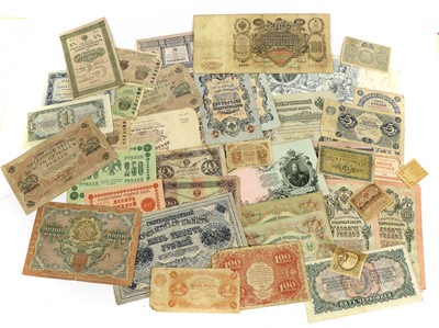 Lot 436 - Russia, Assorted Banknotes, 60+ notes,...