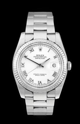 Lot 2165 - Rolex: A Stainless Steel Automatic Calendar...