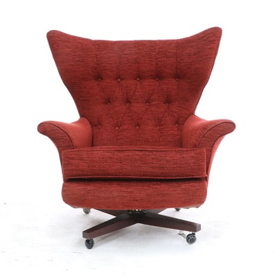 Lot 201 - A 1970s G Plan Sixty Swivel Lounge Chair,...