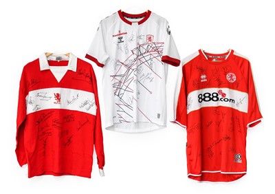 Lot 3042 - Middlesbrough Three Signed Shirts
