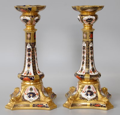 Lot 126 - A Pair of Royal Crown Derby Imari Pattern...