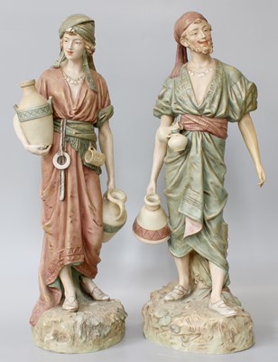 Lot 271 - A Pair of Royal Dux ''Water Carriers''...