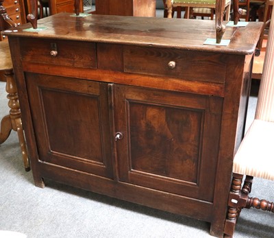 Lot 1280 - A French Cherrywood Provincial Cabinet, late...