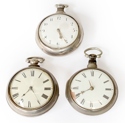 Lot 3 - Three Silver Pair Cased Pocket Watches,...