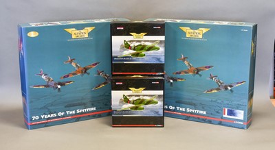 Lot 3478 - Corgi Aviation Archive 2xAA99189 70 Years Of The Spitfire