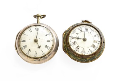 Lot 74 - A Silver Pair Cased Verge Pocket Watch,...