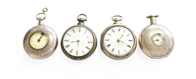 Lot 75 - Two Silver Pair Cased Verge Pocket Watches,...