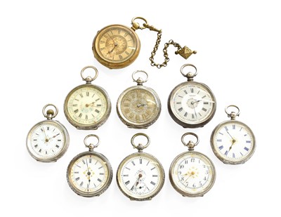 Lot 77 - A Quantity of Lady's Continental Fob Watches,...