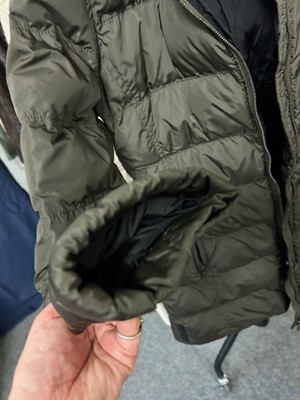 Lot 1003 - Prada Khaki Green Down Jacket with detachable...