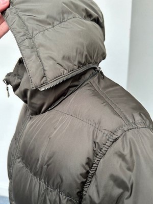 Lot 1003 - Prada Khaki Green Down Jacket with detachable...