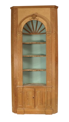 Lot 19 - A George III-Style Pine Alcove Corner Cupboard,...