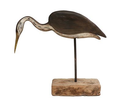 Lot 307 - Guy Taplin (b.1939) Heron, life size Painted...