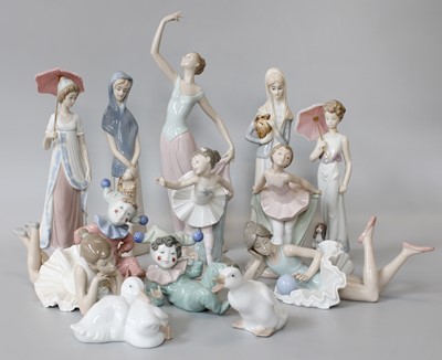 Lot 141 - Two Lladro Figures of Ladies with...