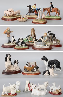 Lot 131 - Border Fine Arts Collie and Westie Models,...