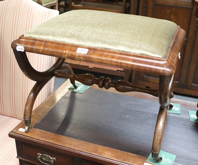 Lot 1220 - A 19th Century Mahogany Stool, drop-in seat,...