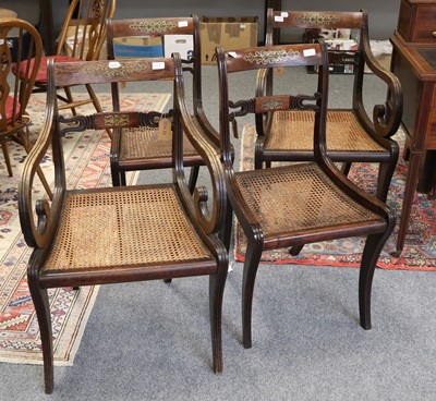 Lot 1169 - A Set of Four Regency Simulated Rosewood...