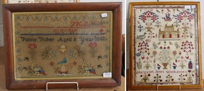 Lot 1112 - Alphabet Sampler Worked by Fanny Fisher Aged 8...