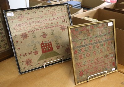 Lot 1114 - Small Alphabet Sampler Worked by Ann Brownn...