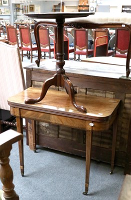 Lot 1278 - A George III Mahogany Foldover Tea Table,...