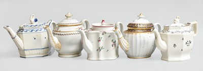 Lot 156 - Five Late 18th Century Teapots, including a...