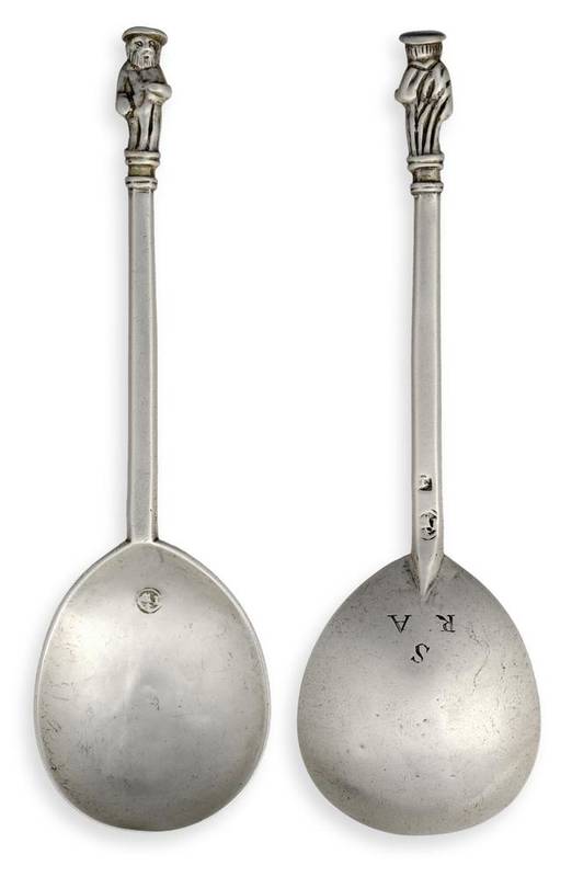 Lot 645 - An Elizabethan Silver Apostle Spoon, Thomas Waddie, York, circa 1585-1600, the fig shaped bowl with