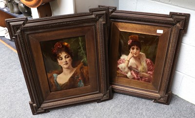 Lot 1036A - Two Framed Chrystoleums, depicting ladies, one...