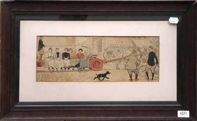 Lot 1013 - After Tom Browne (1870-1910) Satirical street...