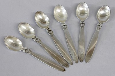 Lot 44 - A Set of Six Danish Silver Coffee-Spoons, by...