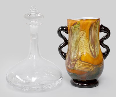 Lot 196 - An Orrefors Clear Glass Decanter & Stopper,...