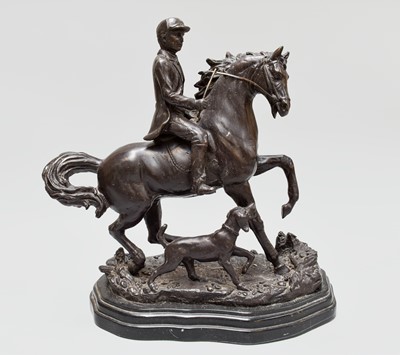 Lot 172 - After Jules Moigniez (1835-1894), bronze group...