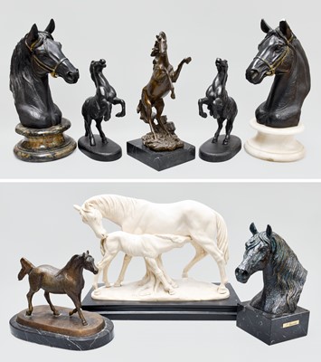 Lot 177 - A Small Group of Horse Models and Busts,...