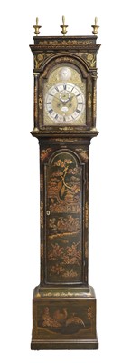 Lot 297 - A Green Chinoiserie Eight Day Longcase Clock,...