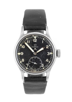 Lot 2152 - Omega: A World War II Military Wristwatch,...