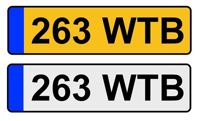 Lot 704 - Cherished Registration 263 WTB, with retention...