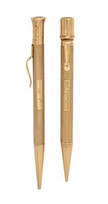 Lot 2265 - A George V Gold Propelling-Pencil and a George VI Gold Propelling-Pencil