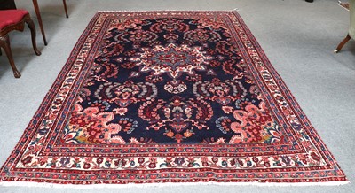 Lot 1150 - Hamadan Carpet, the indigo field of flowering...