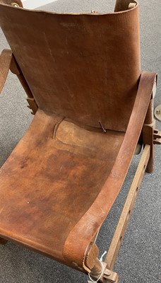 Lot 199 - A Pair of 1960s Danish Safari Chairs, pegged...